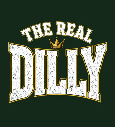 The Real Dilly Varsity Crown design