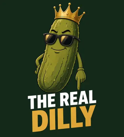 The Real Dilly Pickle Pointing Down design