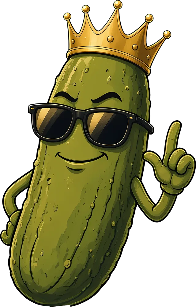 The Real Dilly, a cool cartoon pickle